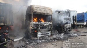 Харків: дрон влучив по АЗС, одна постраждала.